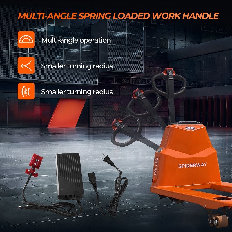 4400LBS Fully Electric Pallet Jack Truck Powered Lithium Battery 48″ x 27″ Forks