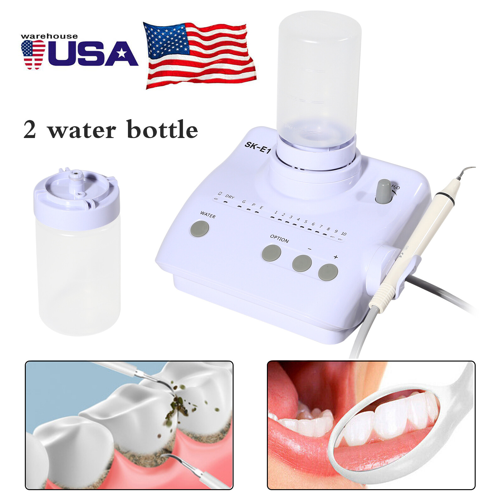FDA Piezo Dental Scaler Ultrasonic Cleaner Auto Water fit EMS Cavitron SK-E1