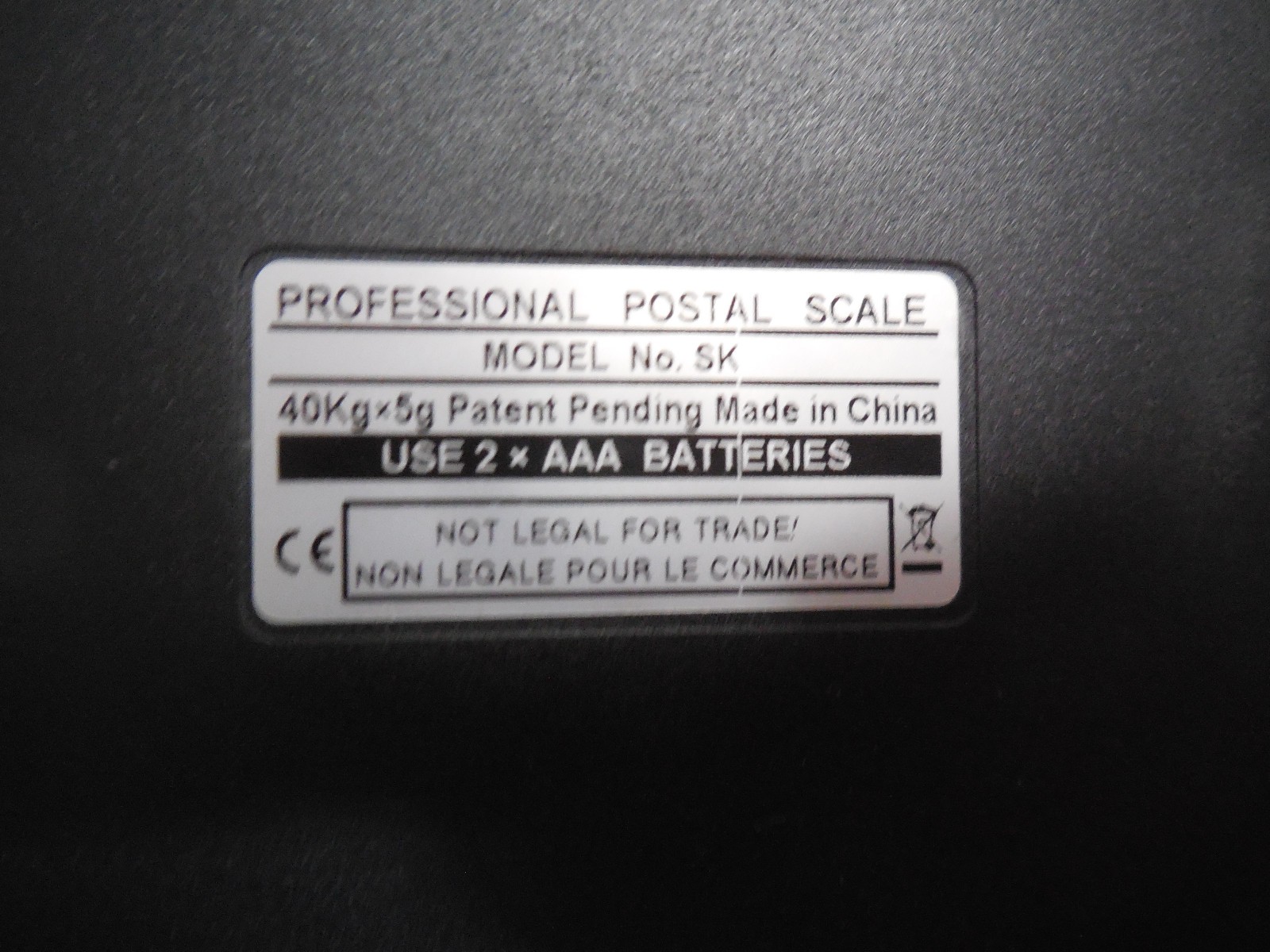 Shipping Scale Digital Postal Scale 0-88 lbs AC/DC Package LCD As-IS Untested