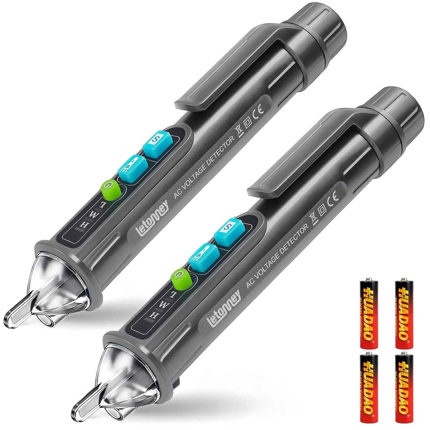 Voltage Tester,Non Contact Voltage Tester Pen2PCS Grey | For Live/Null Wire J…