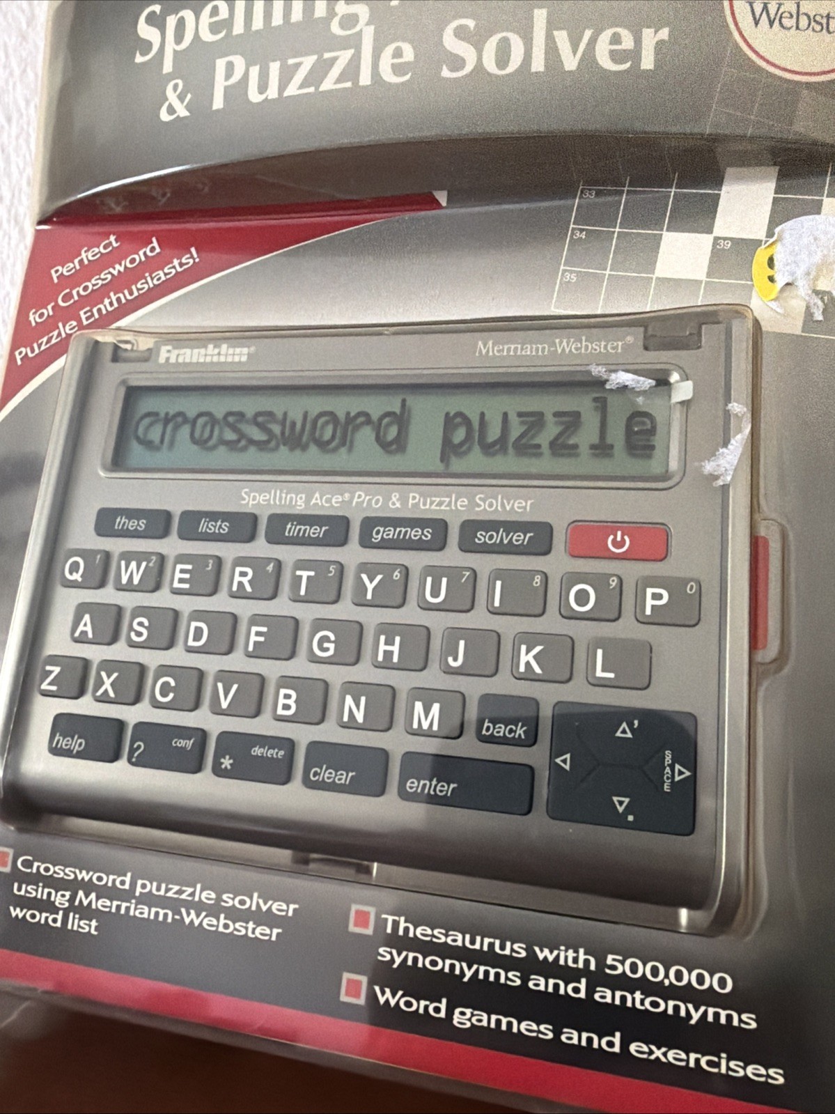 Franklin Spelling Ace Pro & Puzzle Solver SA-309 – Sealed (Listed as Used)