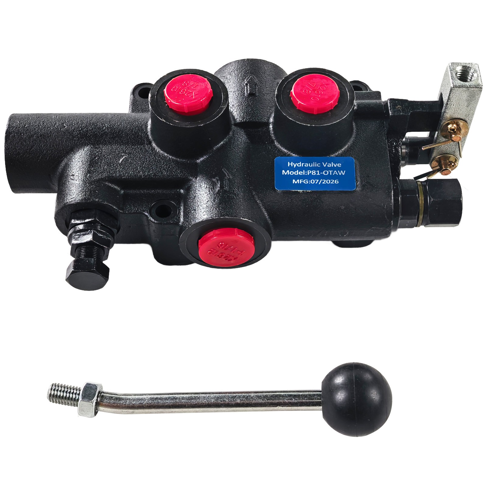 21GPM Log Splitter Control Valve 3625PSI SAE 10 12 Port Detent Auto Return Lever
