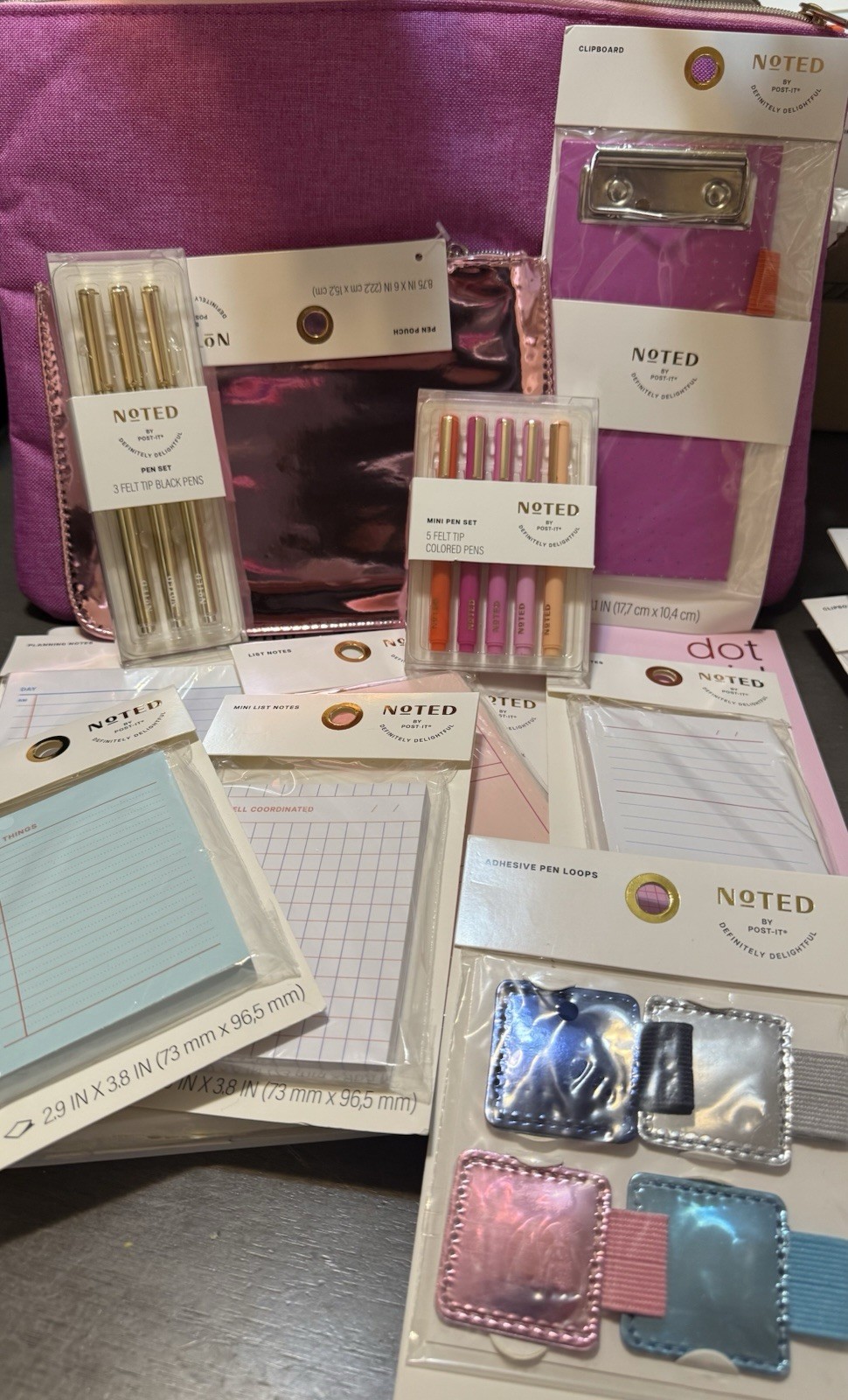 Noted By Post it Ultimate Stationary Bundle PINK 12 Pieces