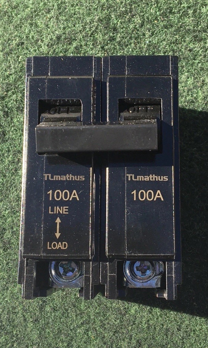TLmathus 2 Pole 100 Amp 120/240 Volt QP Plug On Circuit Breaker