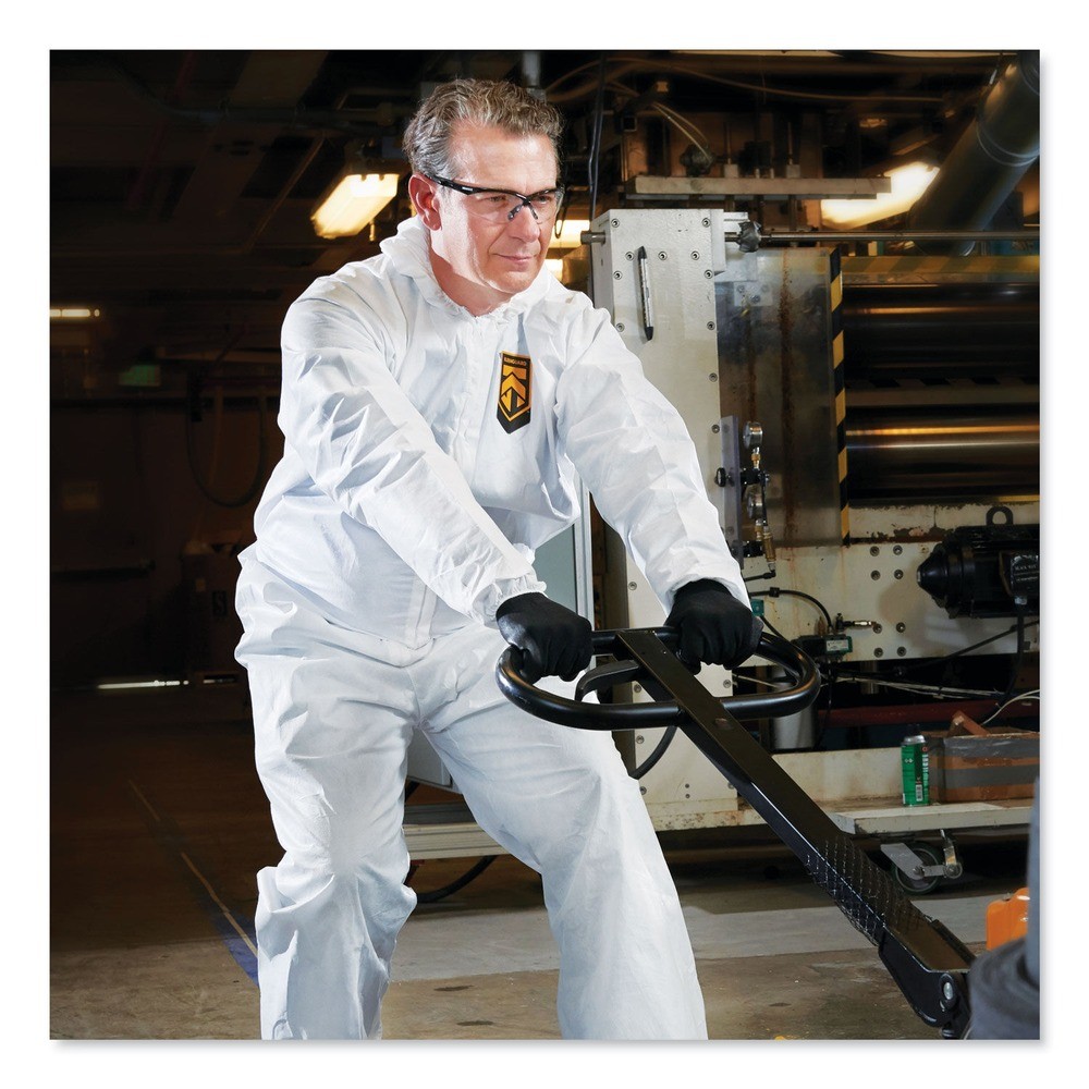 KleenGuard 44334 A40 Elastic-Cuff Ankle Hood Boot Coveralls – XL, WHT (25/CT)New