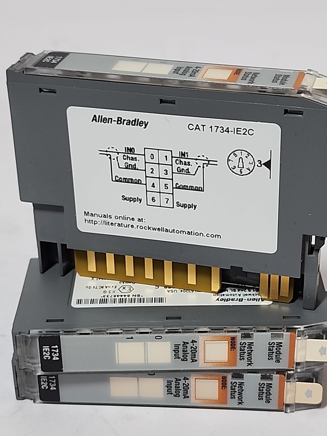 LOT OF 3 Allen-Bradley 1734-IE2C SerC POINT I/O 2-Pt Analog Current Input Module