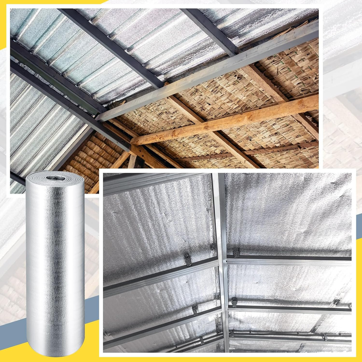 USEP 10mm REFLECTIVE Foil FOAM CORE Insulation Radiant Barrier 1FT X 10FT R12