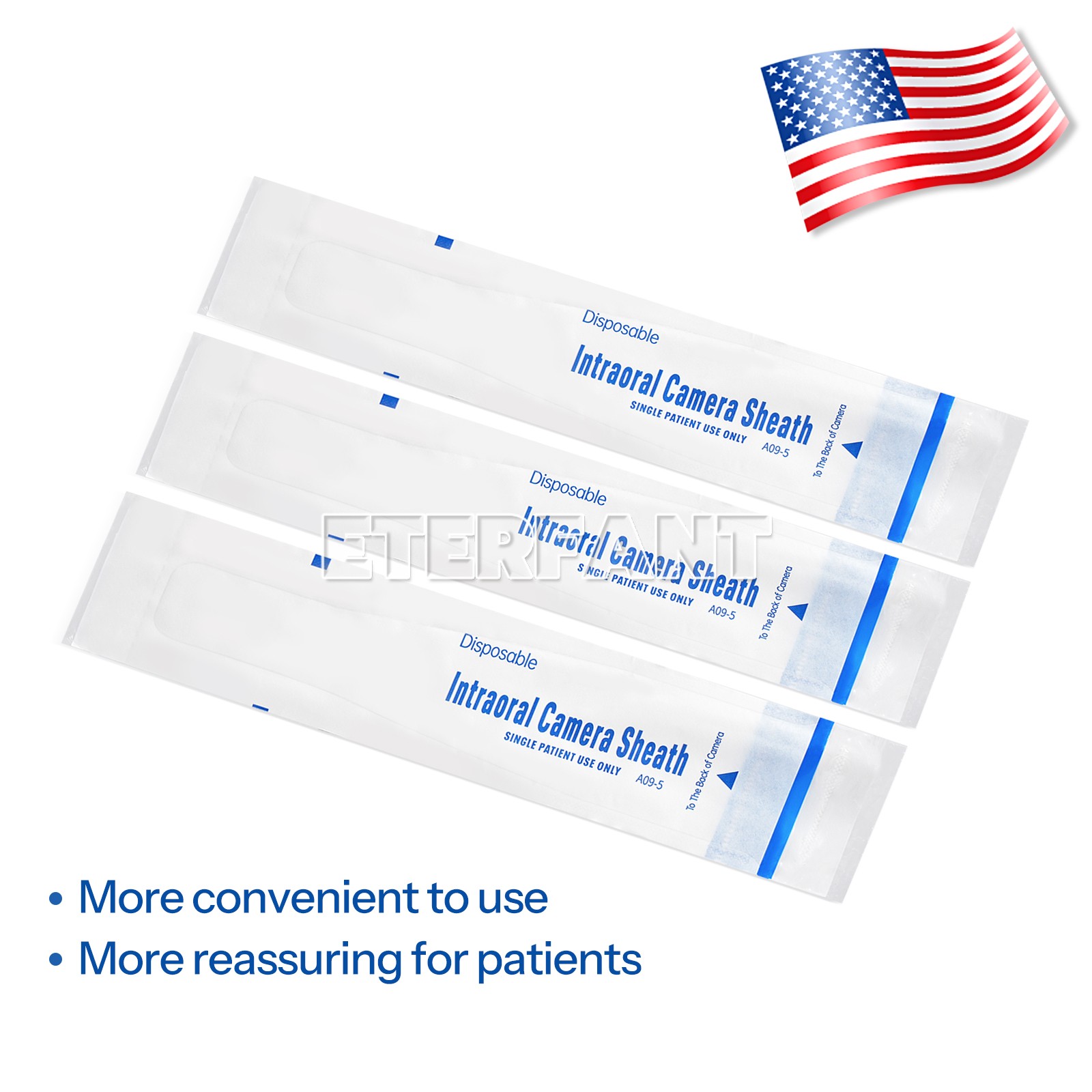 500PCs ETERFANT Dental Disposable Protect Sheath Intraoral Camera Covers A09-5