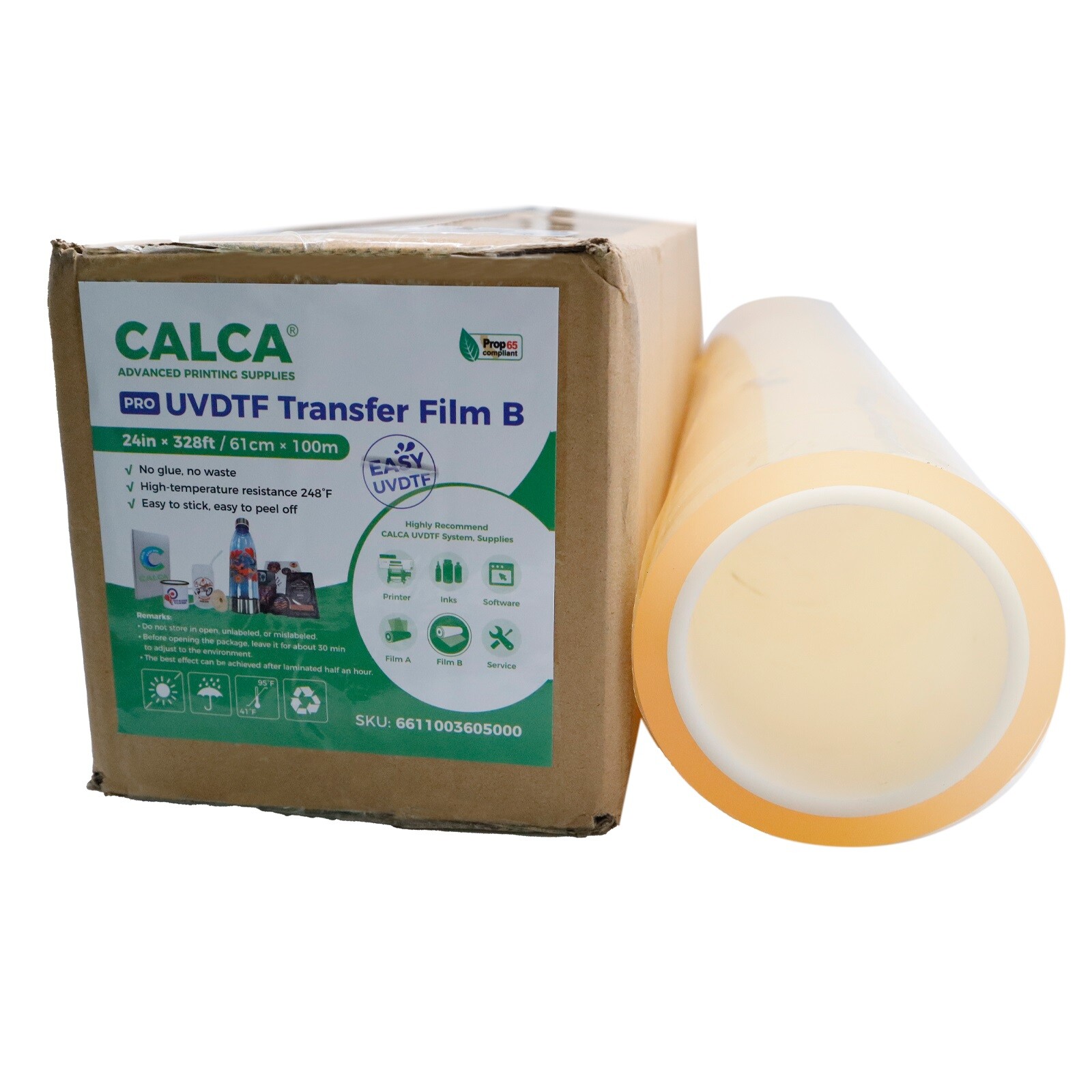 24in 328ft UV DTF Transfer Film B Roll Crystal Label Positioning Film