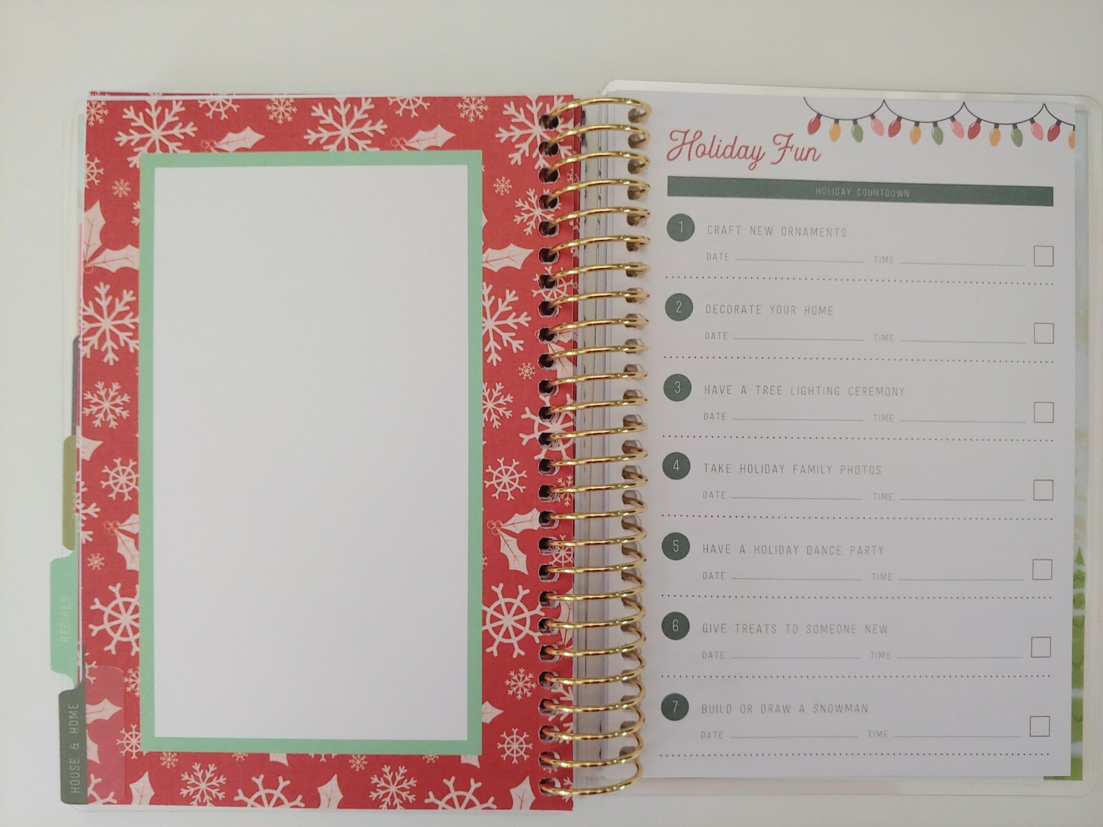 Recollections Holiday Keepsake Planner 3 Month Undated Christmas Lists