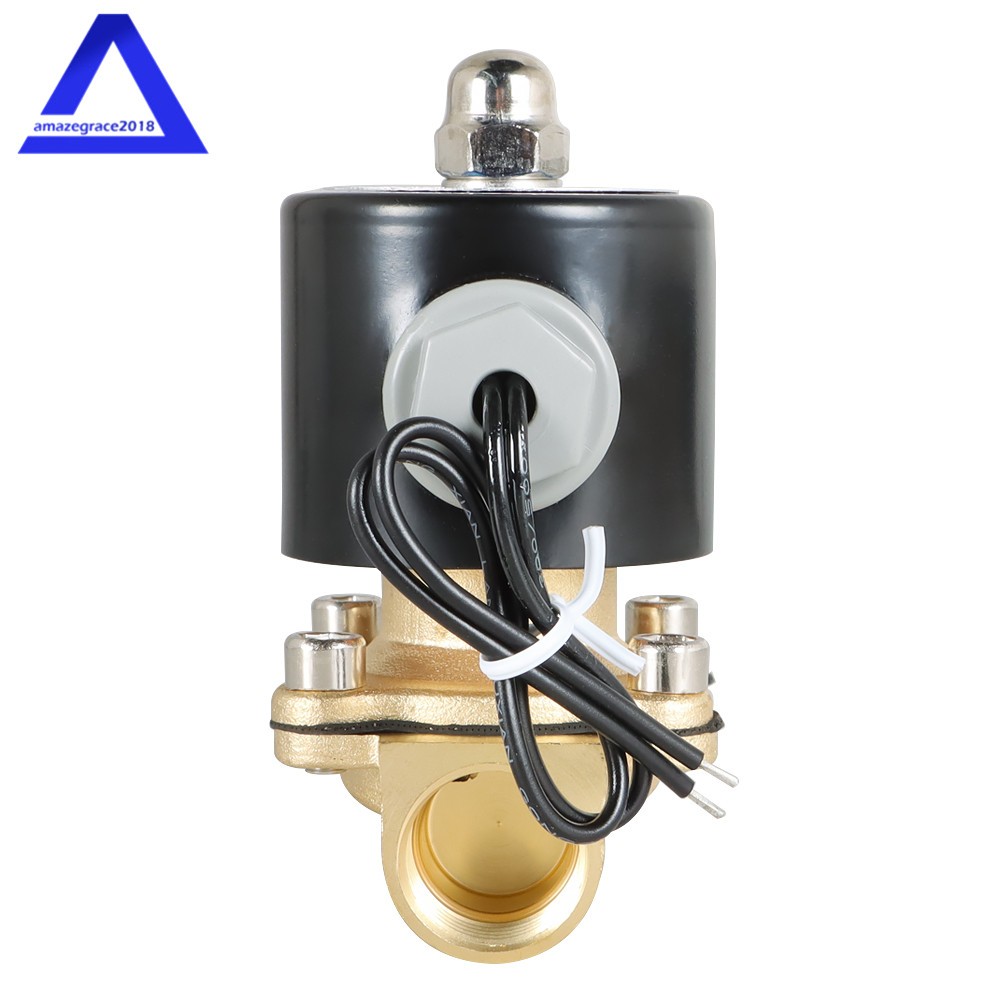 1/2 inch 12V DC Brass Electric Solenoid Valve NPT Gas Water Air Normally Closed