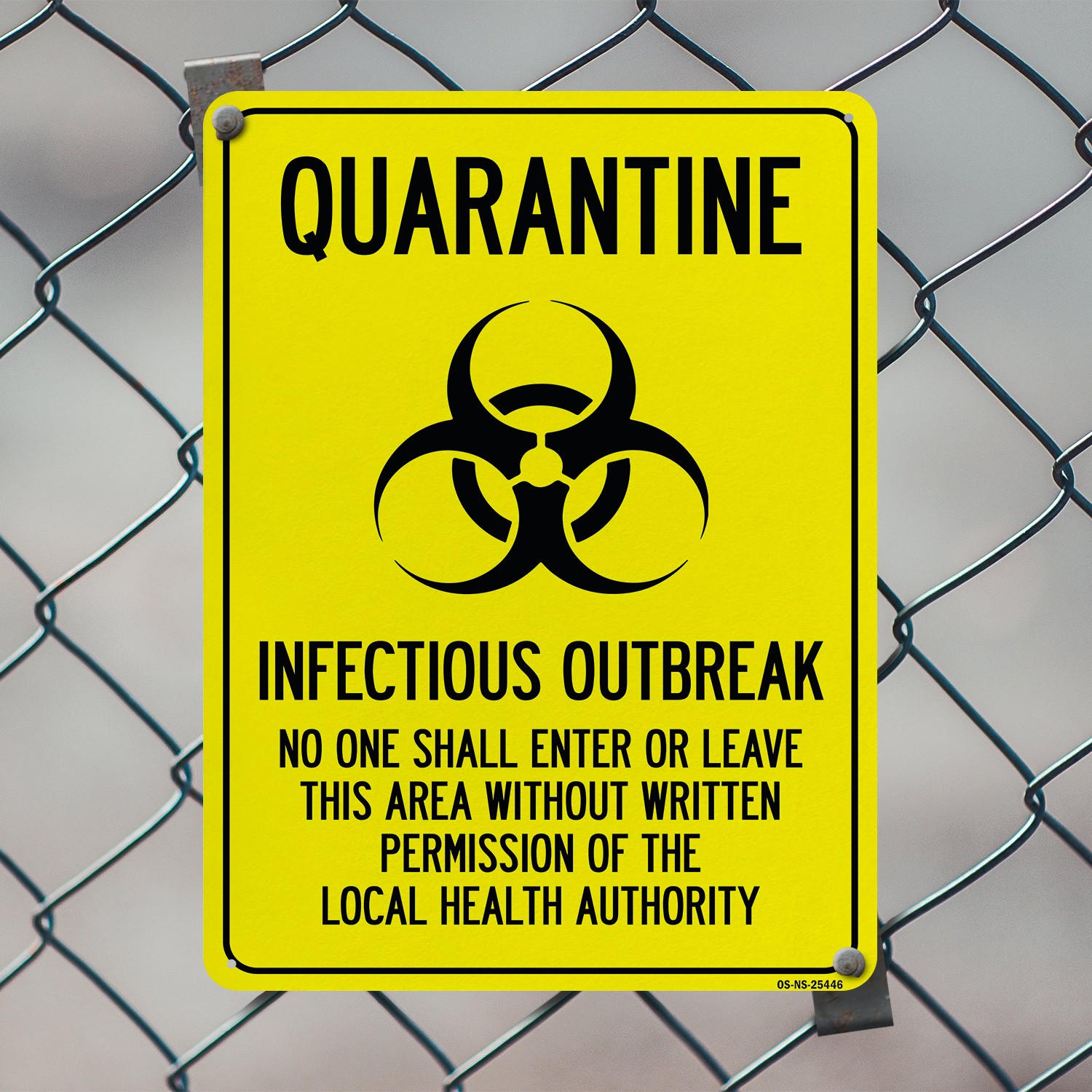 Quarantine Infectious Outbreak No One Shall Enter Public Safety Sign 5/10 Pack