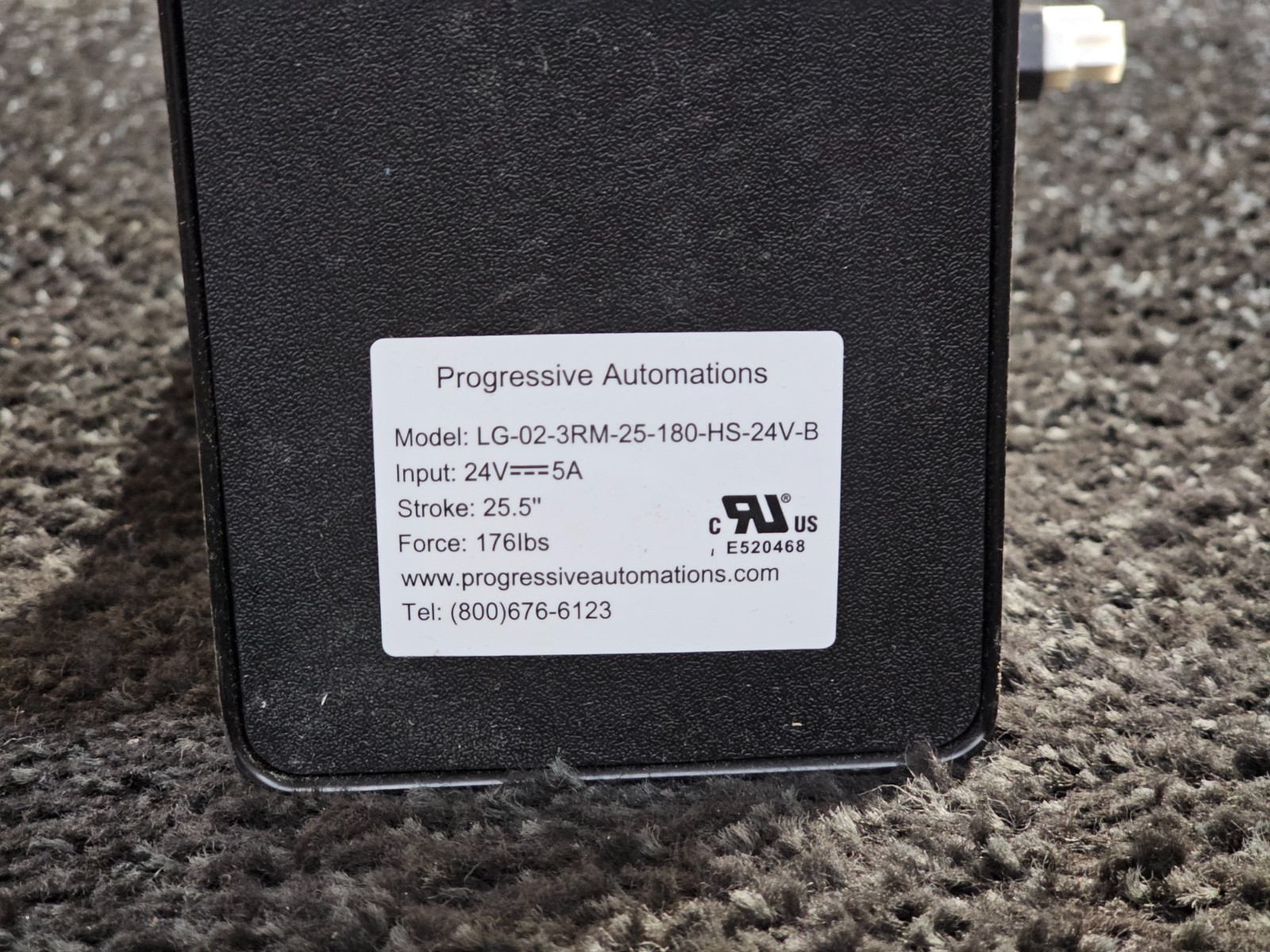 Progressive Automations FLT-05-Black Adjustable Desk Leg Column, Leg Only