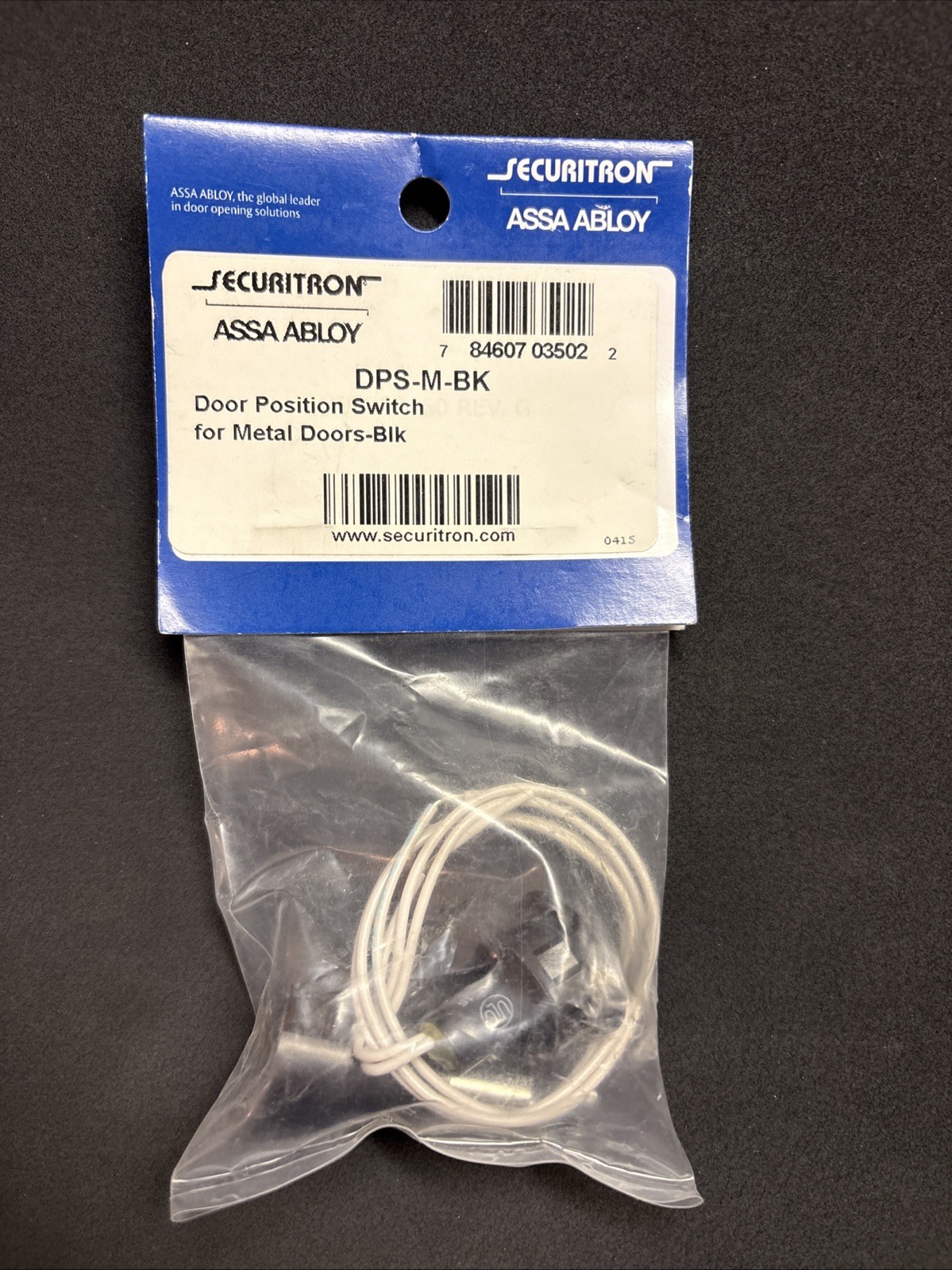 Securitron Assa Abloy DPS-M-BK Door Position Switch for Metal Door Black