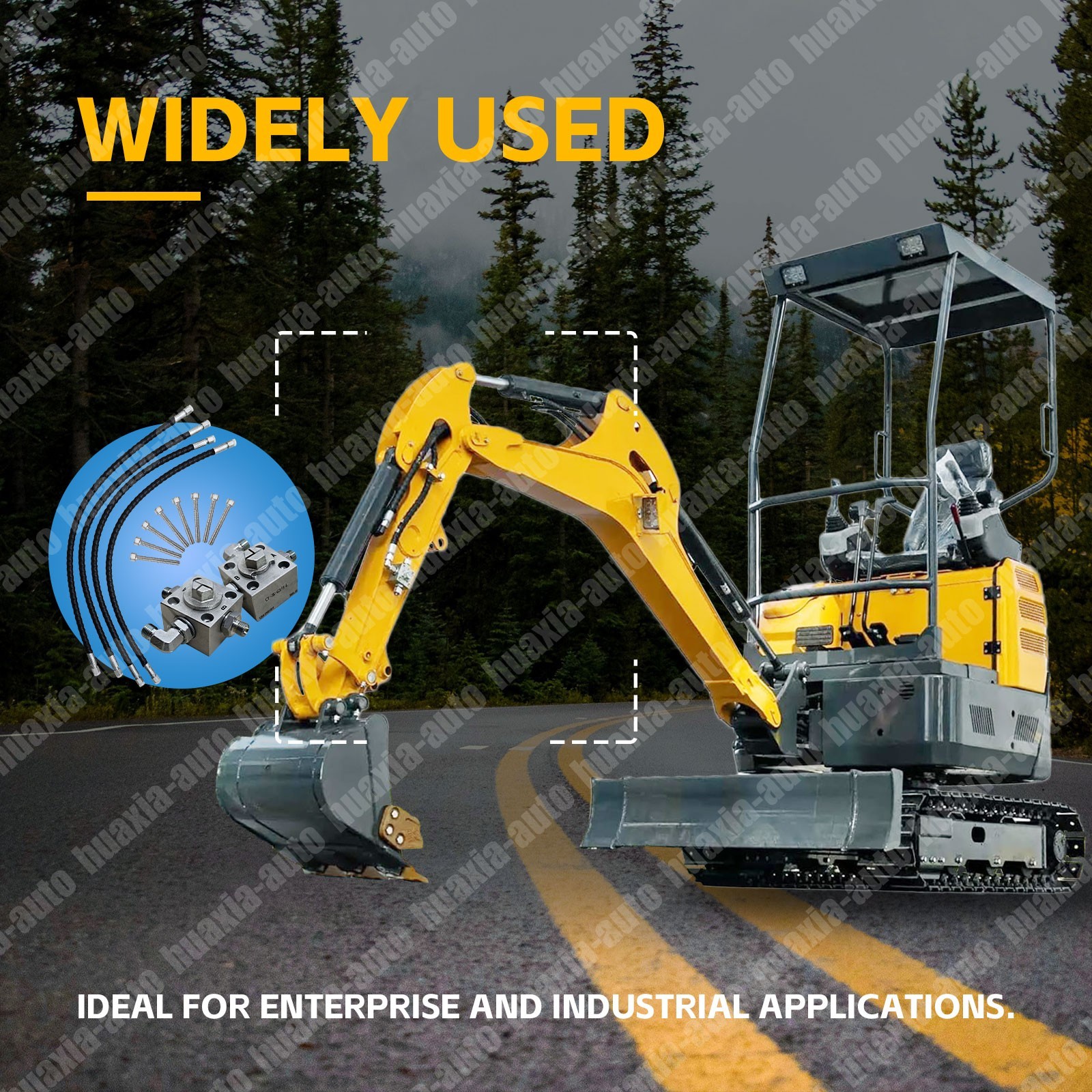 2 Three Way Diverter Valves Excavator for 1-2 ton Chinese Mini Excavator