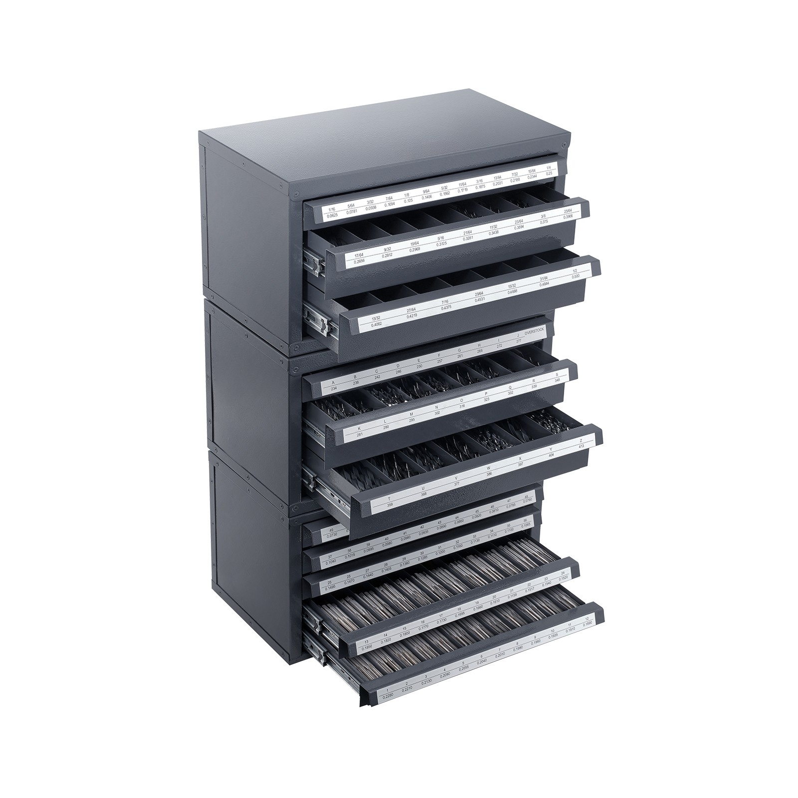 VEVOR Drill Bit Dispenser Organizer Cabinet 3 Pieces Three-Drawer Five-Drawer