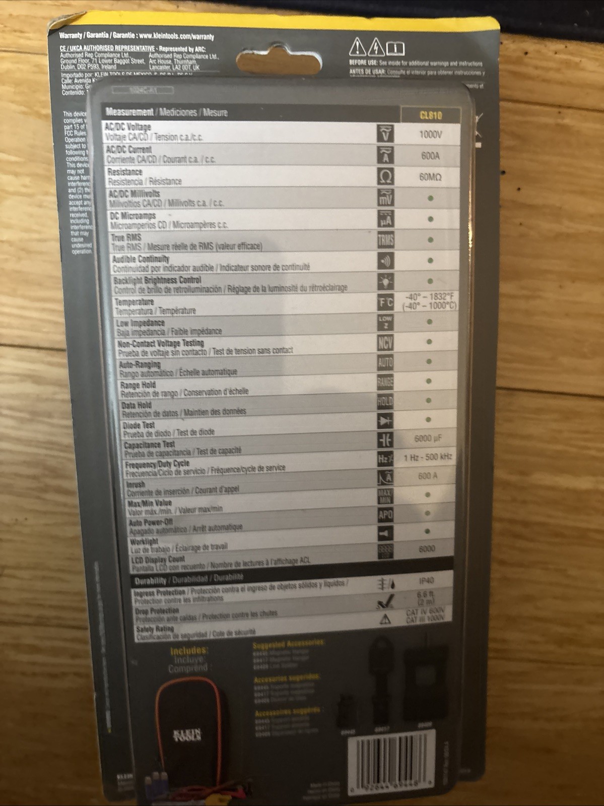 Klein Tools CL810 Digital Clamp Meter «2026 DEAL OF THE MONTH” Limited Supply