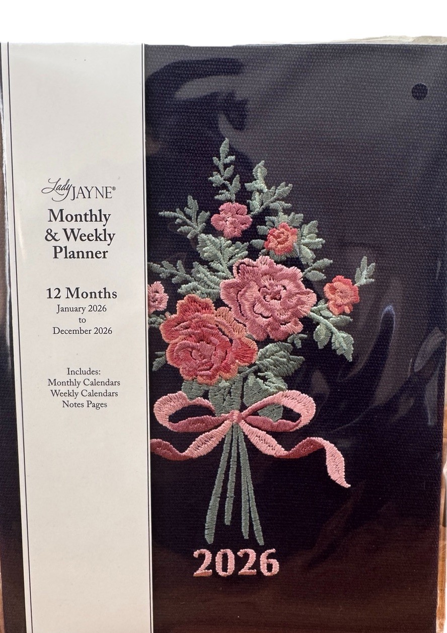 Lady Jayne Monthly & Weekly Planner 12 Months Jan-Dec 2026 Monthly, Weekly Blue