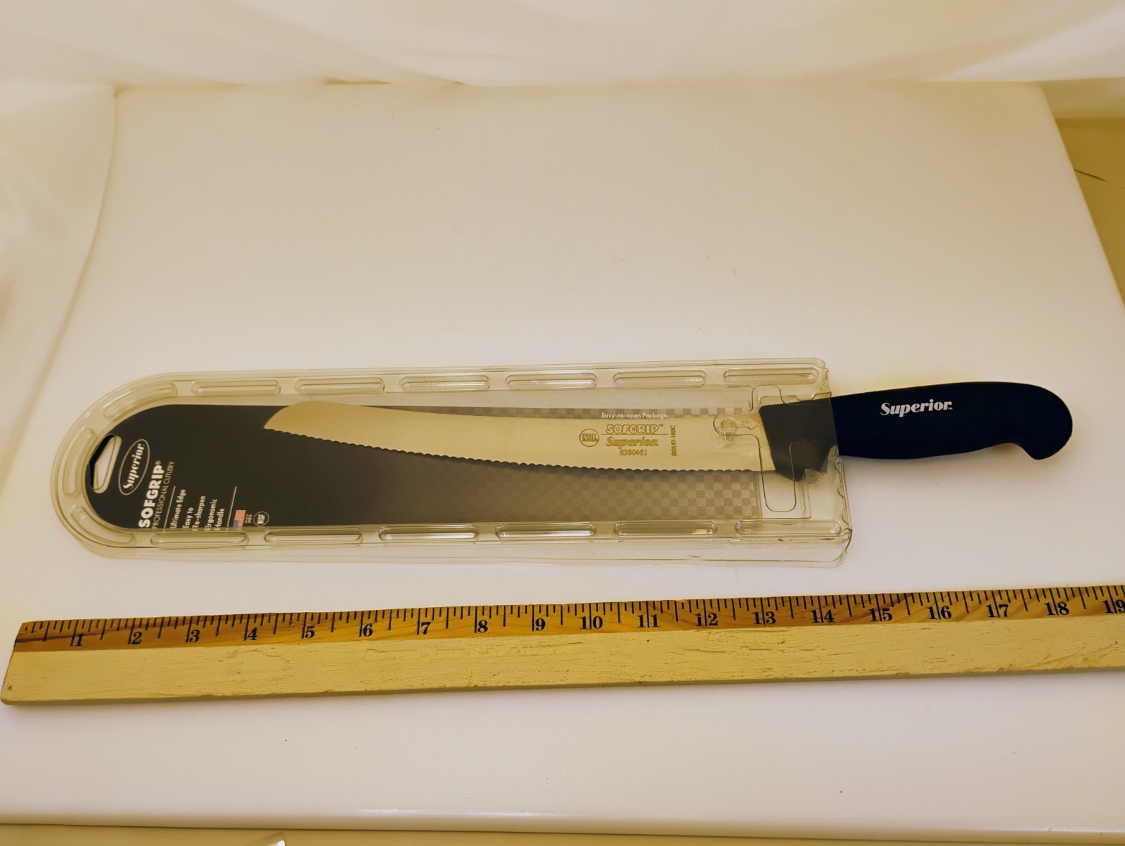 Superior USA 10 inch Curve Scalloped Edge Blade Bread Sandwich Knife SG147-10SC