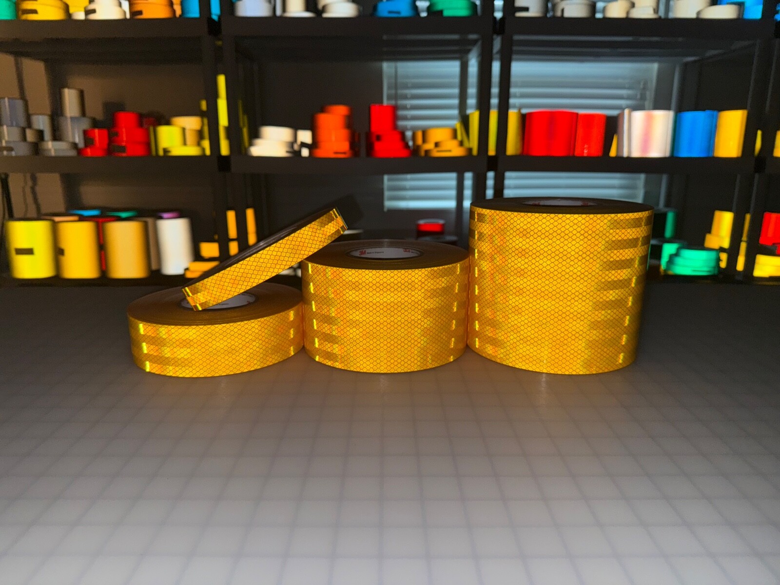 Yellow Reflective Tape 3M 3430 EGP (1″, 2″, 4″, 6″) Air Backed Micro Prismatic