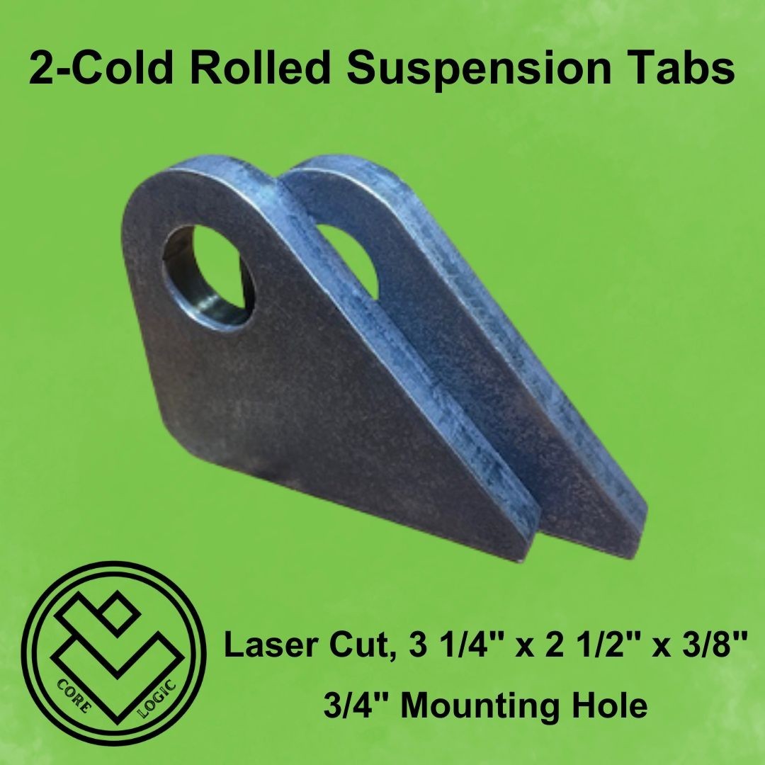 2 -Suspension Tabs, Shock Mounts, 3/4″ Bolt Hole, 3/8″ Thick, 4 Link Suspension