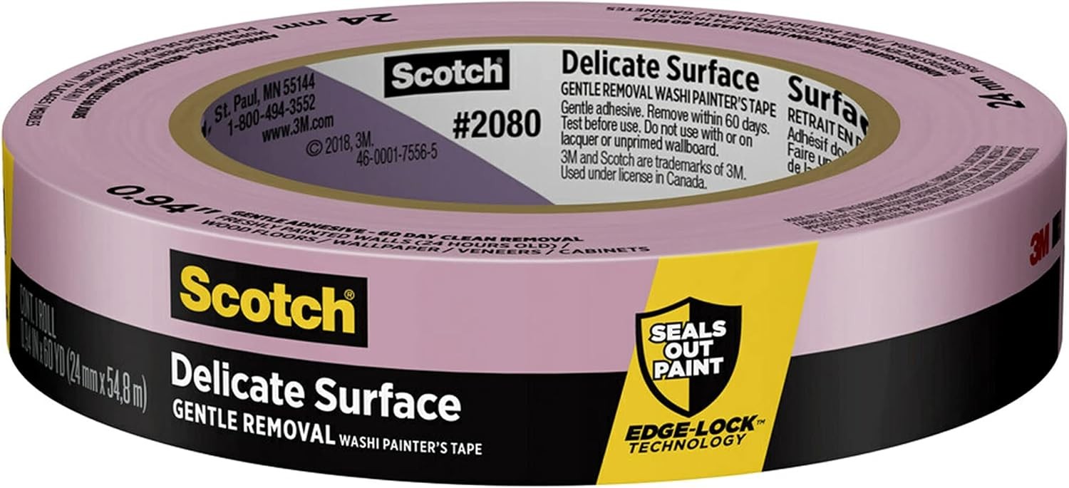 Blue .94 inch x 60 yard Delicate Surface Painter’s Tape 2080, 1 Roll