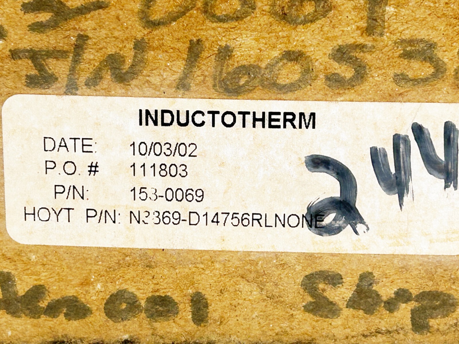 New Inductotherm 153-0069 Gauge 1200 Amperes A.C. N3869-D14756RLNONE