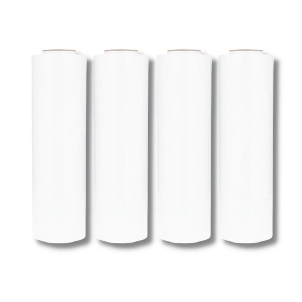 Cast Narrow Banding Stretch Wrap 15″ x 1500′ 63 Gauge 4 Rolls Dark White Film