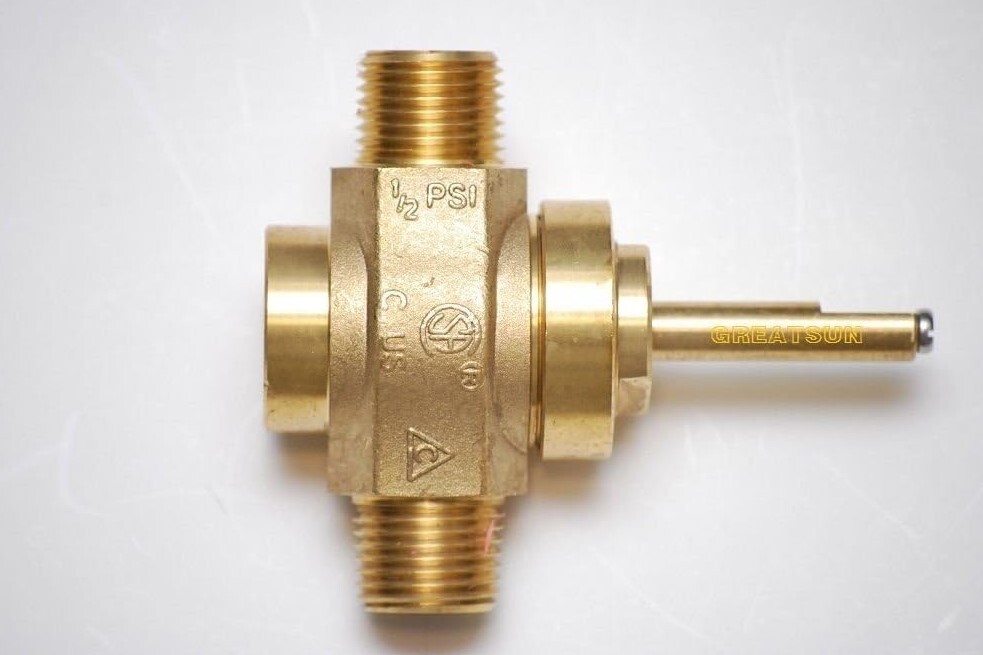 REPLACEMENT NATURAL CONTROL GAS VALVE FOR CHINESE WOK RANGE 1/2″ w/ TURN HANDLE