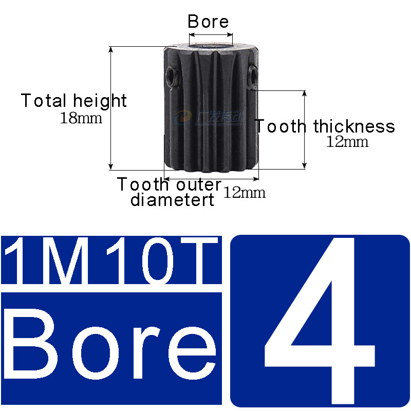 1 Mod Pinion Gear 10-150T Spur Gear With Step 45# Steel Transmission Gear 4~25mm