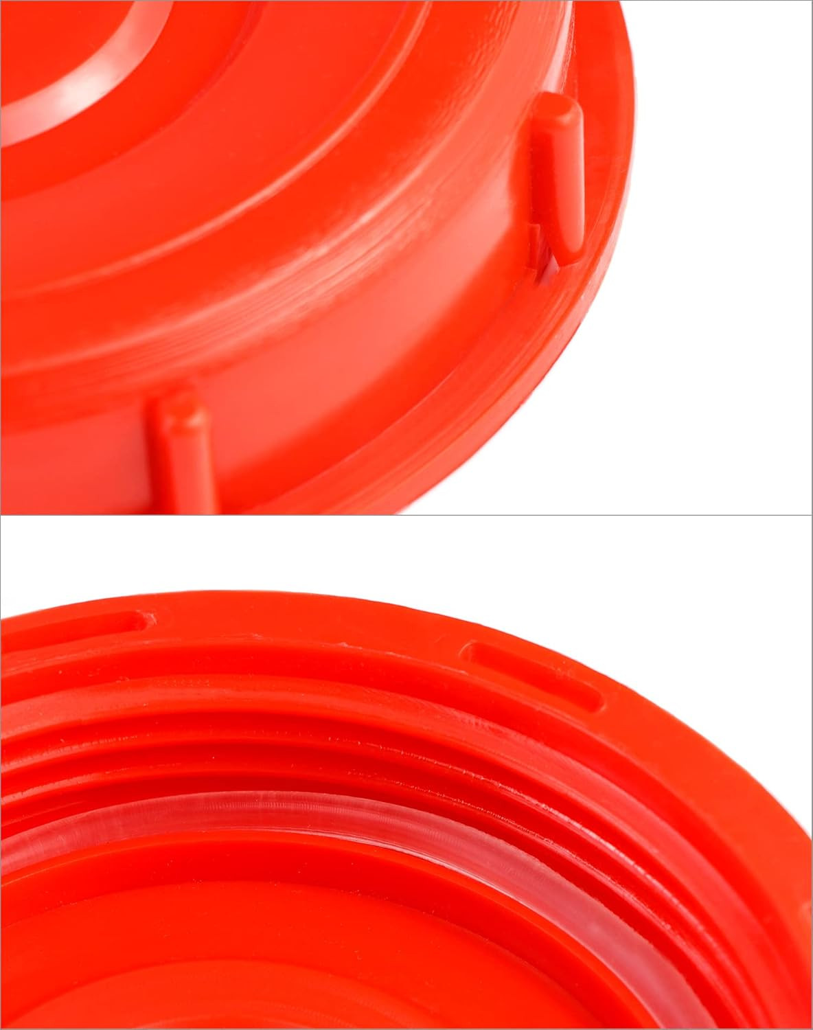 2 Pack Red IBC Tote Tank Lid 6.5” w/ Gasket Fits 163mm Cap for Liquid Storage