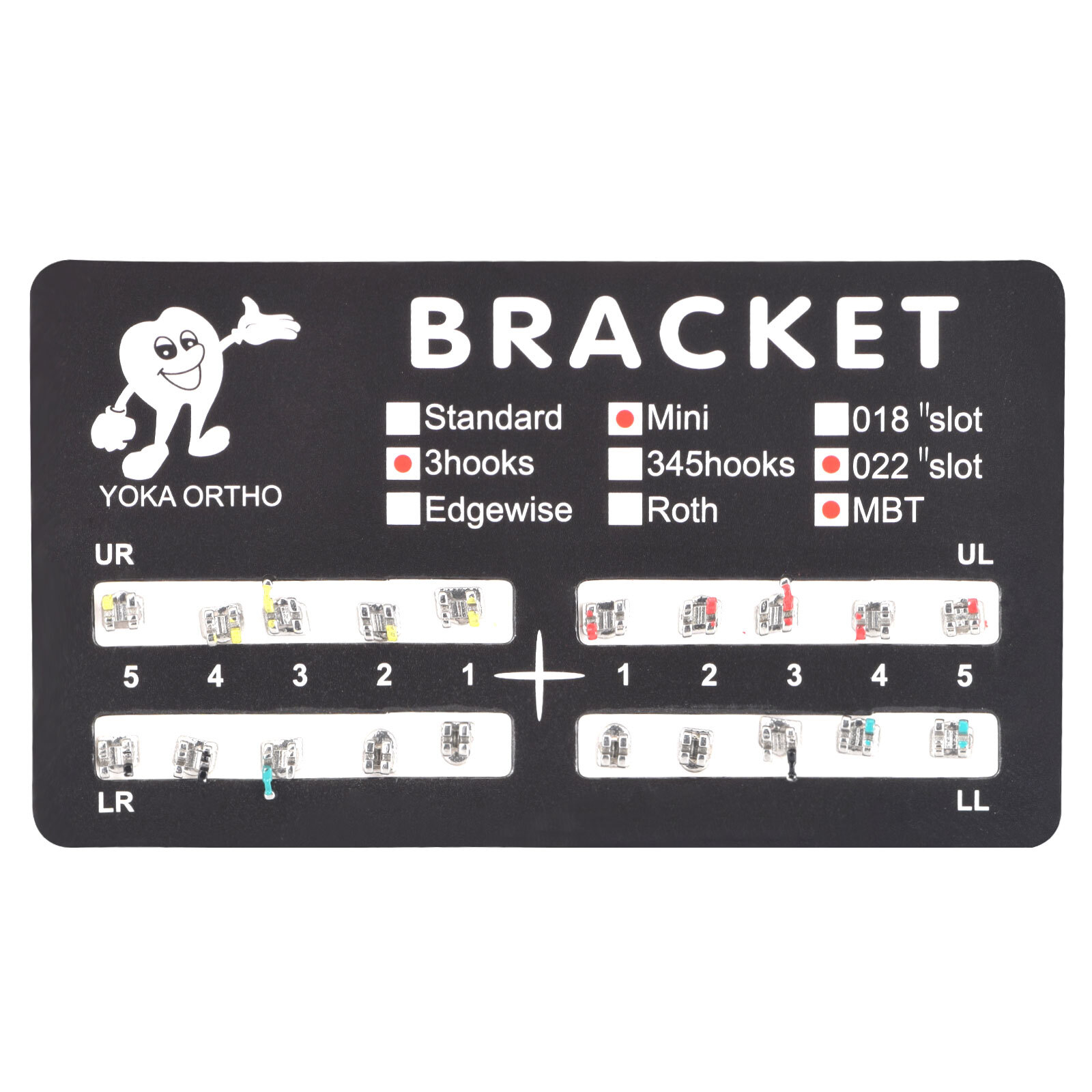Dental Ortho Bracket Brackets MIM Monoblock Mini Roth 0.022 345Hooks 20Pcs/pack