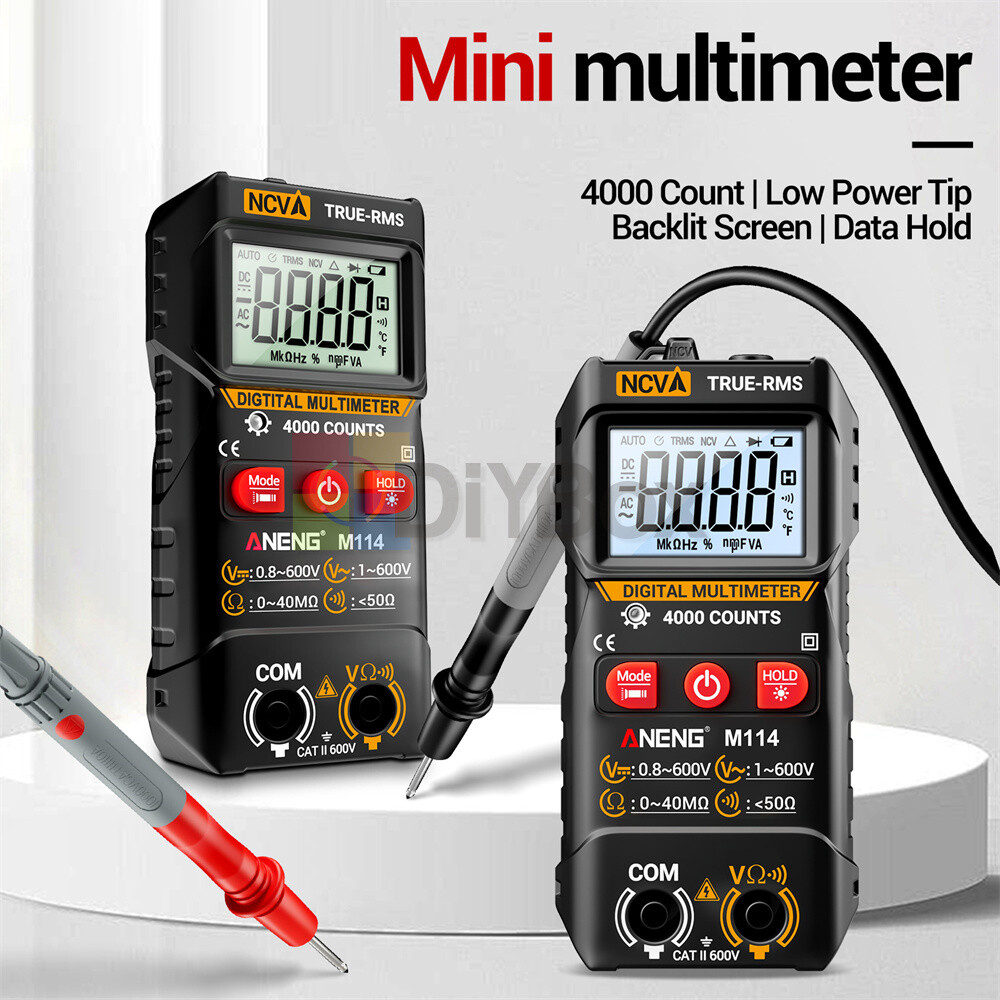 ANENG M114 M115 Automatic Voltmeter AC/DC Ohm NCV Digital Multimeter 4000 Counts