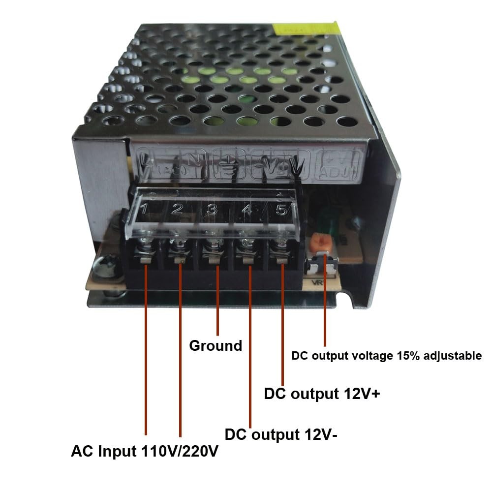 AC110V 220V to DC12V 5A 60W Switching Power Supply Adapter LED CCTV Driver