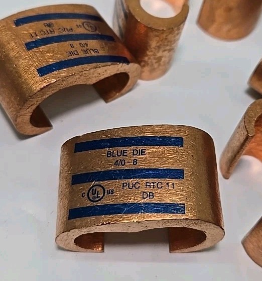Lot of 10 – Penn-Union Copper Compression Crimp C-Tap, RTC-11, 8AWG-4/0AWG