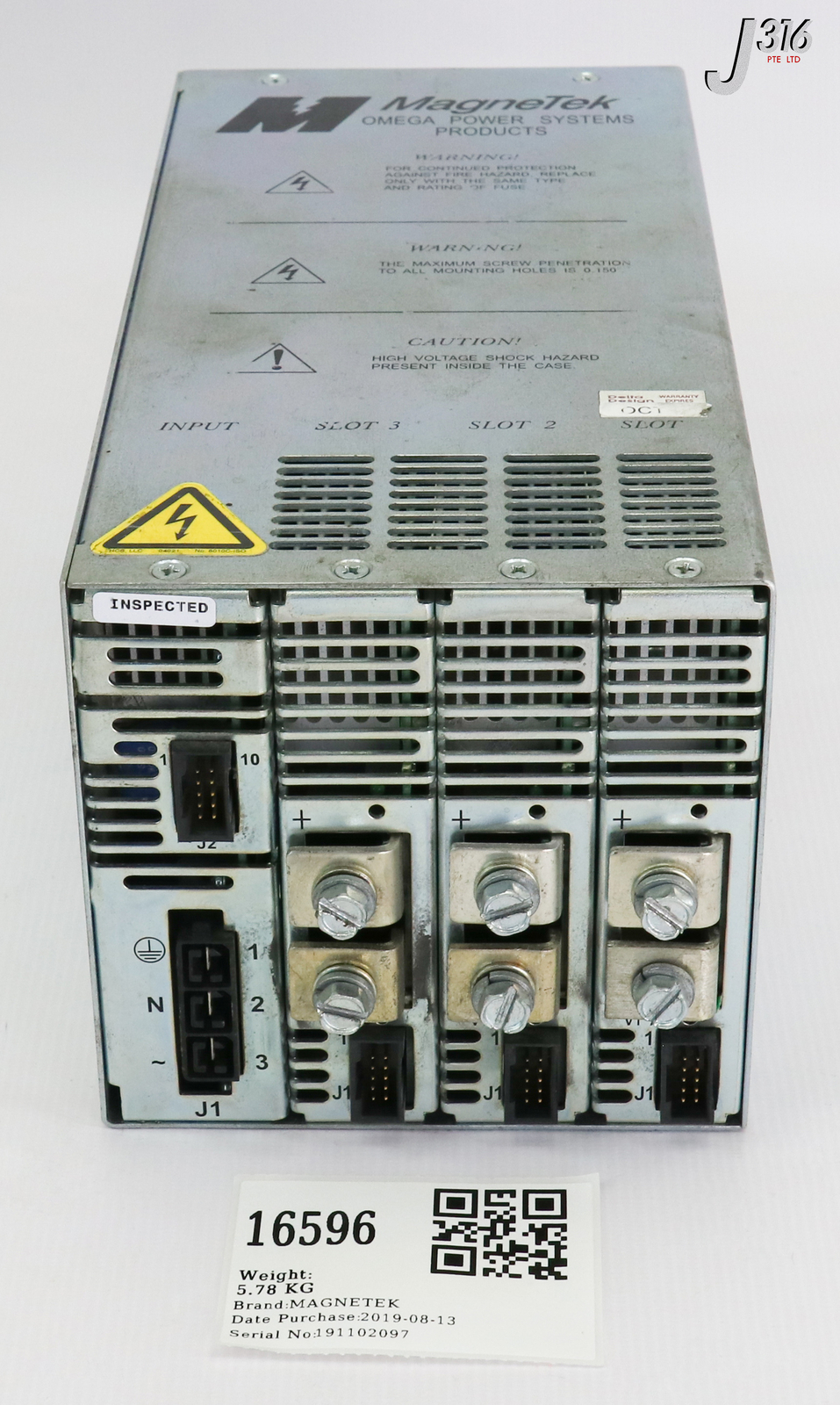 16596 MAGNETEK OMEGA POWER SYSS PS INPUT 100-240V 18A 50-60Hz MG3-1C-1F-1J