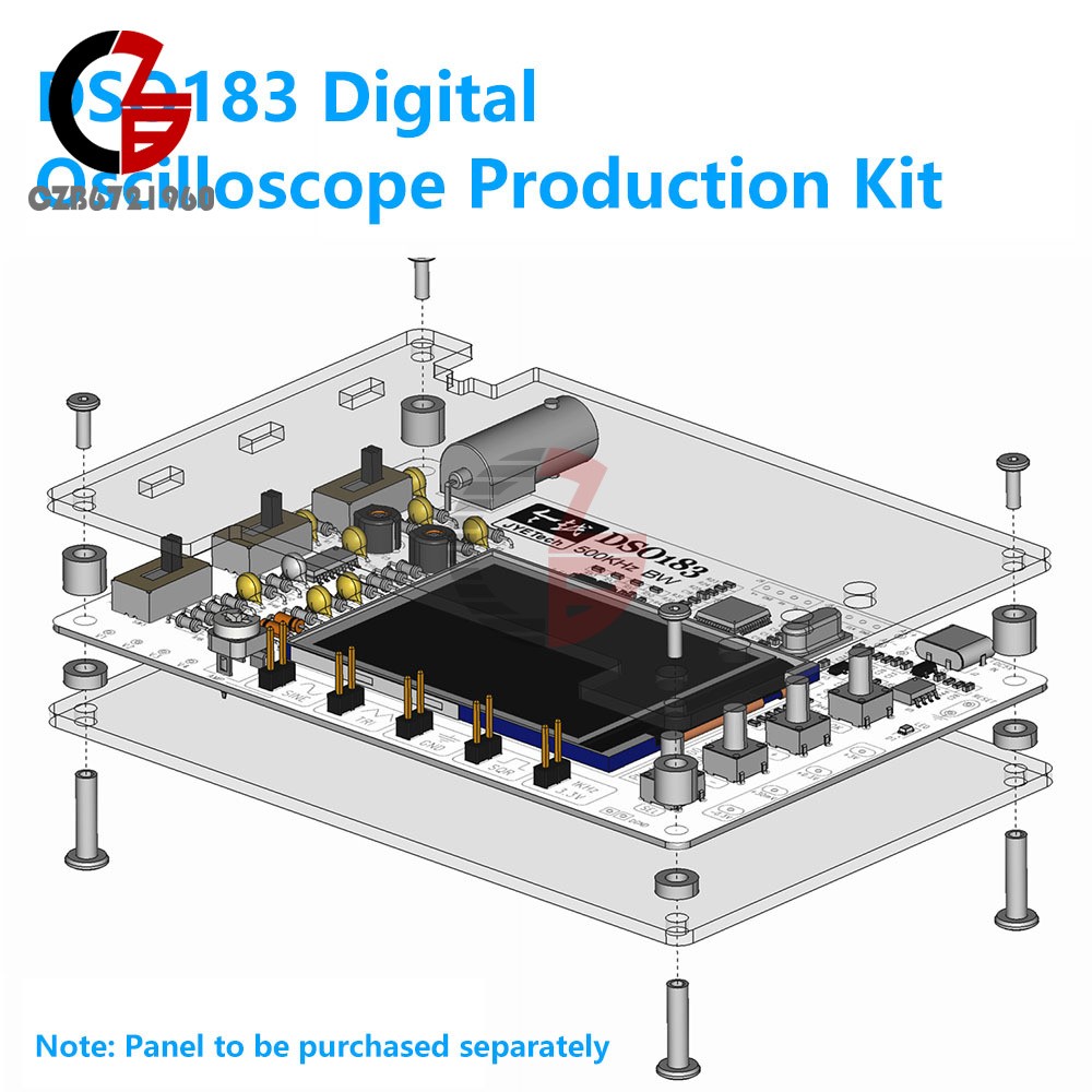 DIY Electronic Kit DSO183 Digital Oscilloscope Teaching Practical Kit 0-500KHz