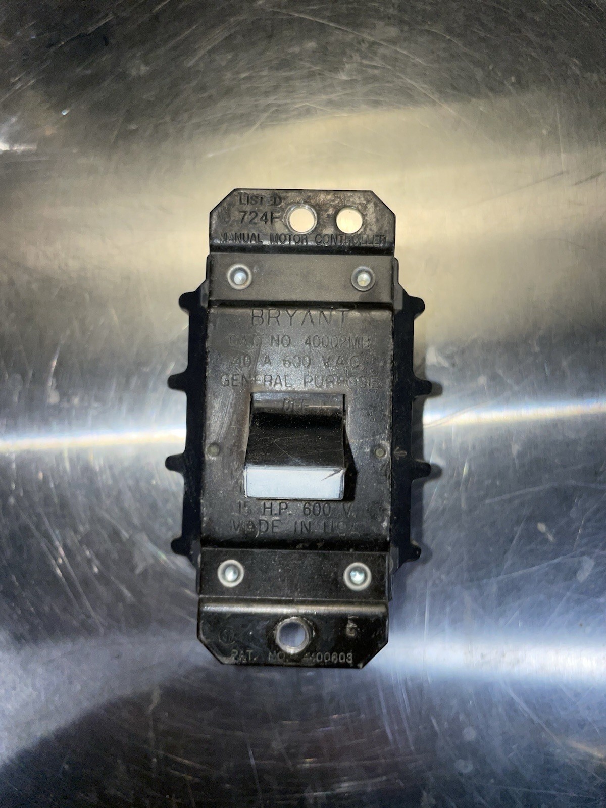 Miller electric 128 755 . SWITCH, tgl DPST 40A 600VAC 1