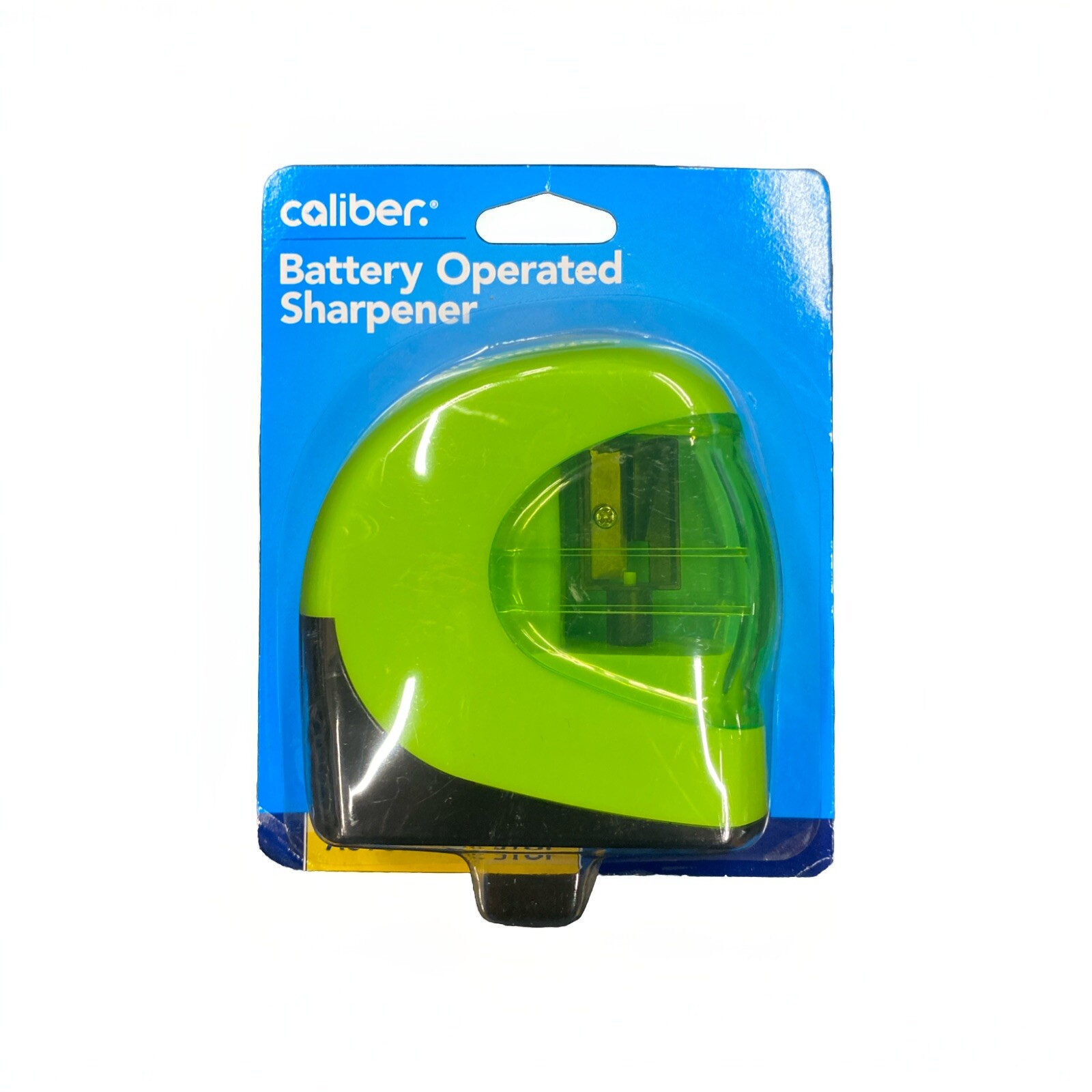 Caliber Plastic Electric Pencil Sharpener – Battery Operated – Color May Vary