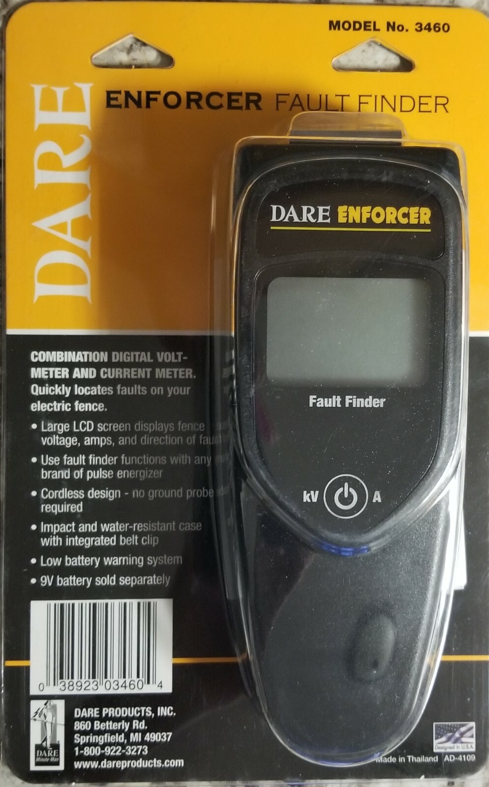 DARE ENFORCER 3460 Fault Finder Combo Digi Volt Meter & Current Meter fence test