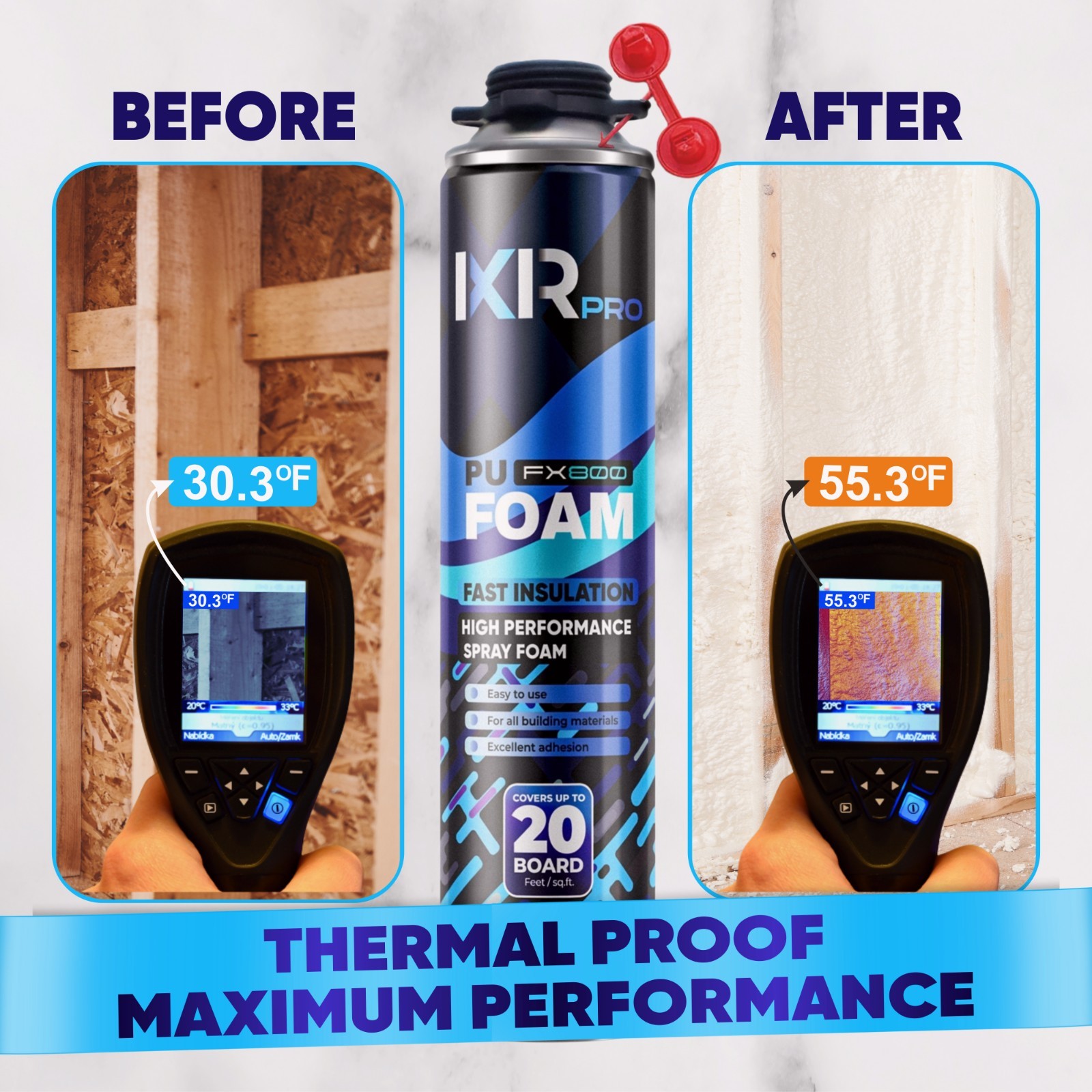 Spray Foam Insulation Can (6 x 23.1 oz. (655 g)) Expanding Foam Sealant