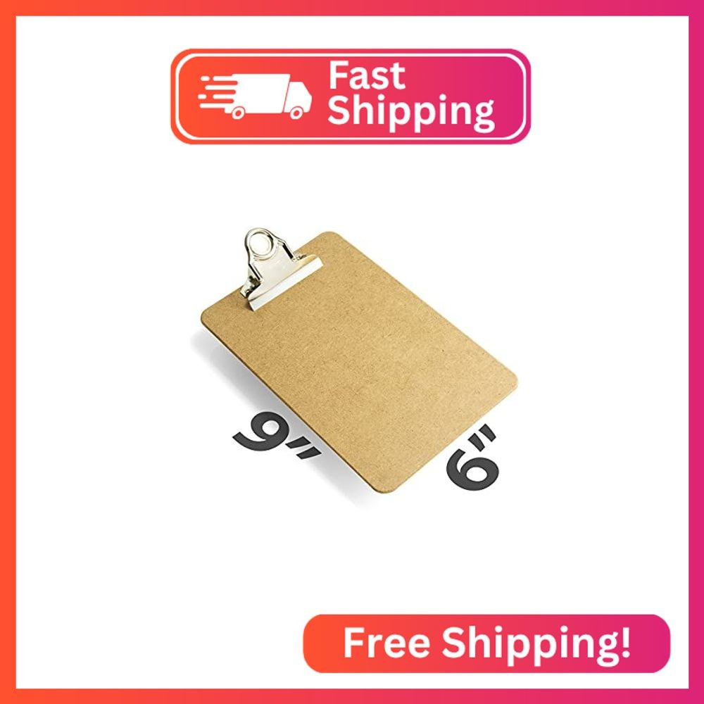 Officemate Recycled Wood Clipboard, 3 Inch Clip, 1 Pack Clipboard, Memo Size (6