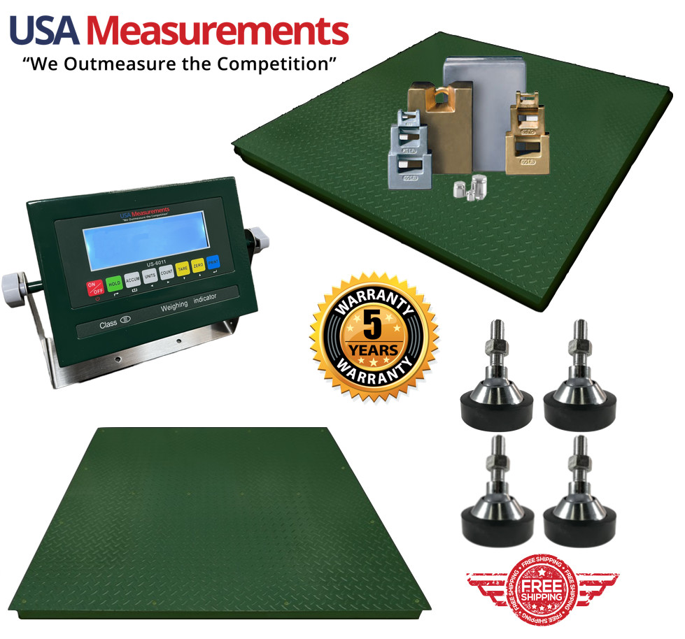 USA Measurements US-TB4848-10K NTEP Heavy Duty Pallet Scale 4’x4′ 10,000 lb