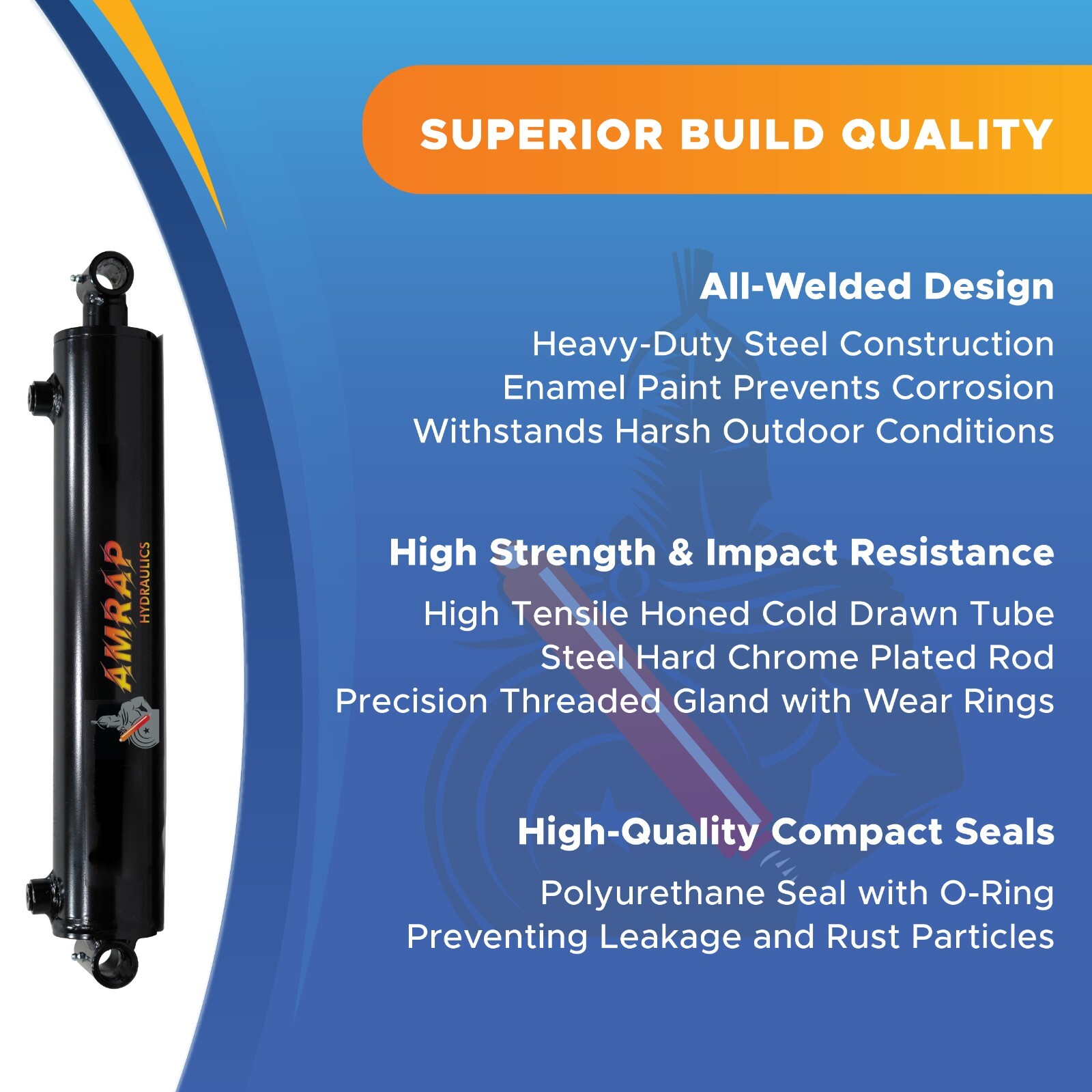 2.5″ Bore 12″ Stroke Hydraulic Cylinder Welded Cross Tube Double Acting – 2.5×12