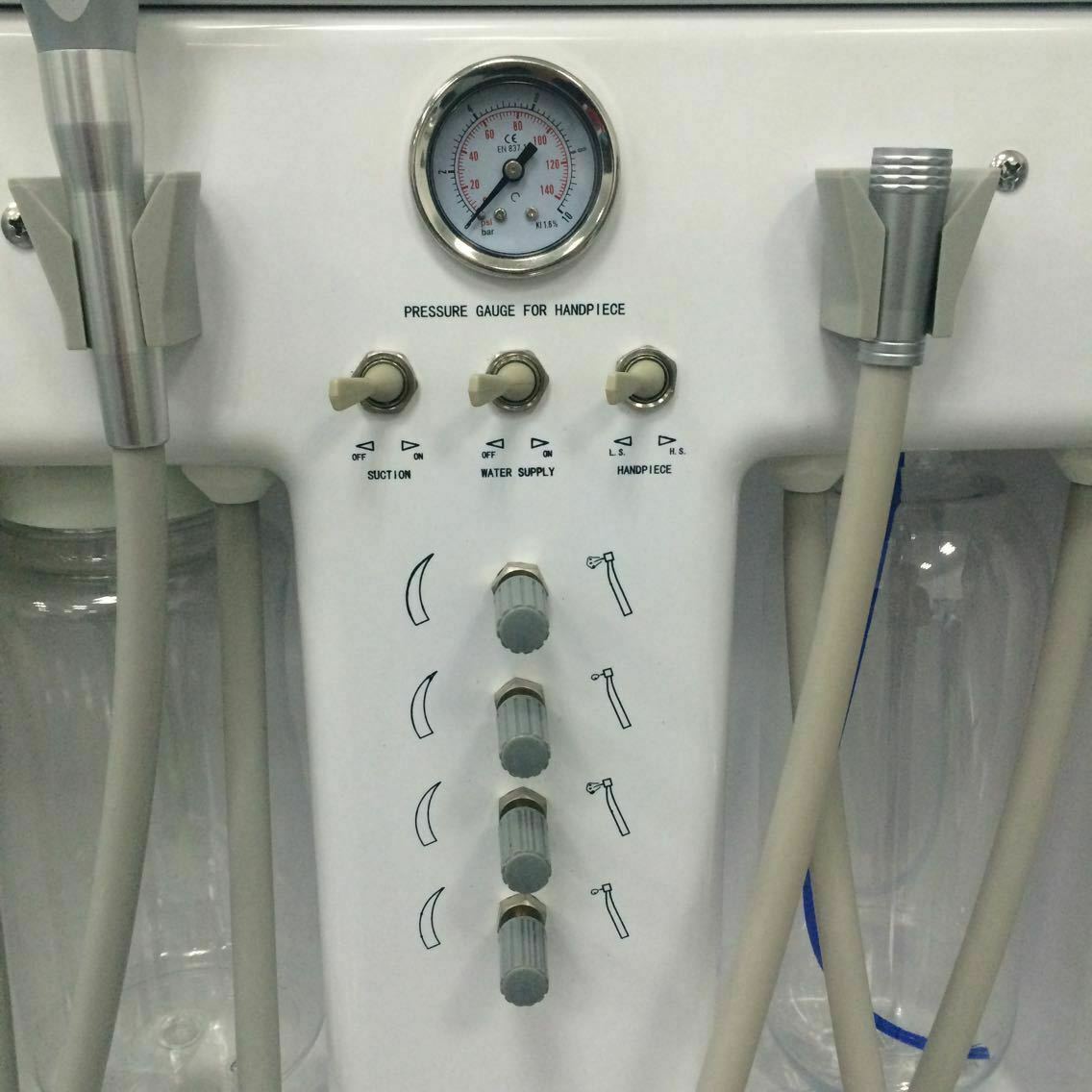 Greeloy Portable Dental Unit w/ Air Compressor Curing Light Scaler 2H Handpieces