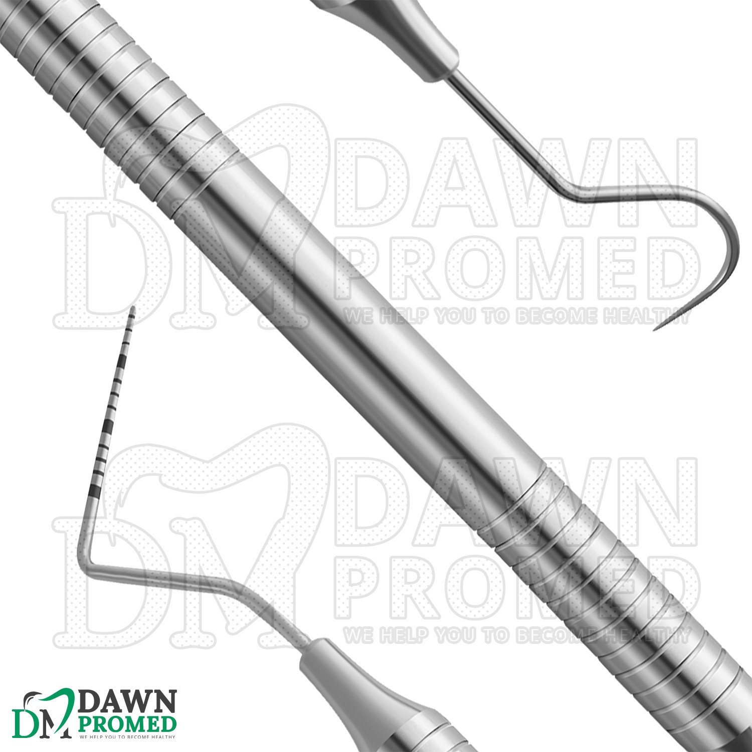 3 Pcs Periodontal Probe UNC15/23 Expro Double End Color Coded Hollow Handle Set
