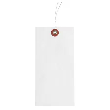 2-5/8″ X 5-1/4″ White Tyvek Wire Tag, Pk1000, 1Haa7