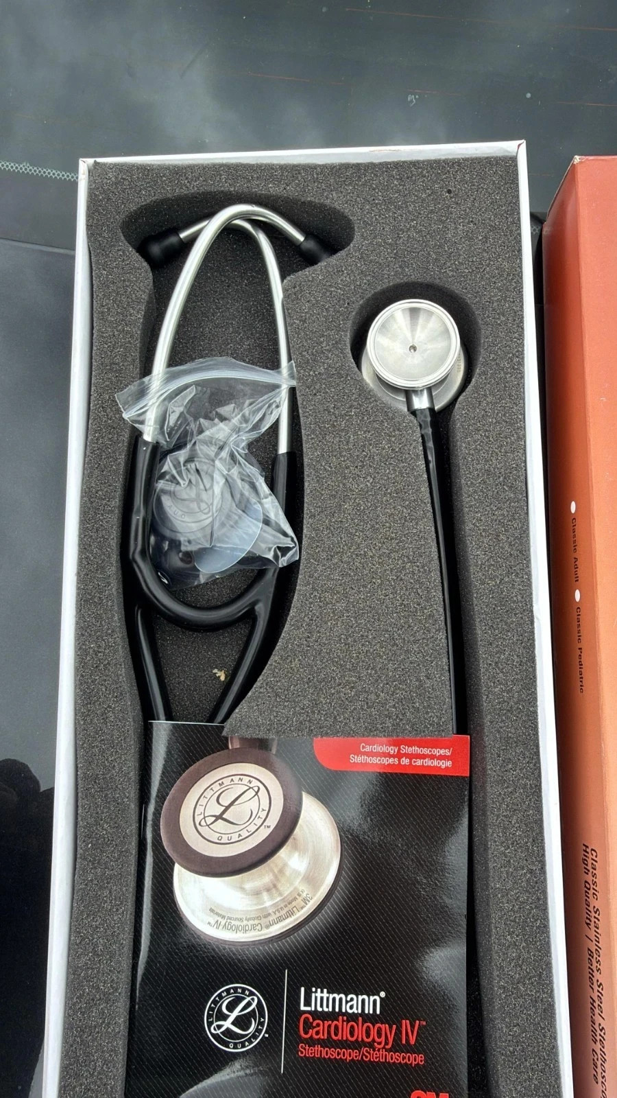 3M Littmann Cardiology IV Stethoscope 6163 27″ Black Tube Free Shipping