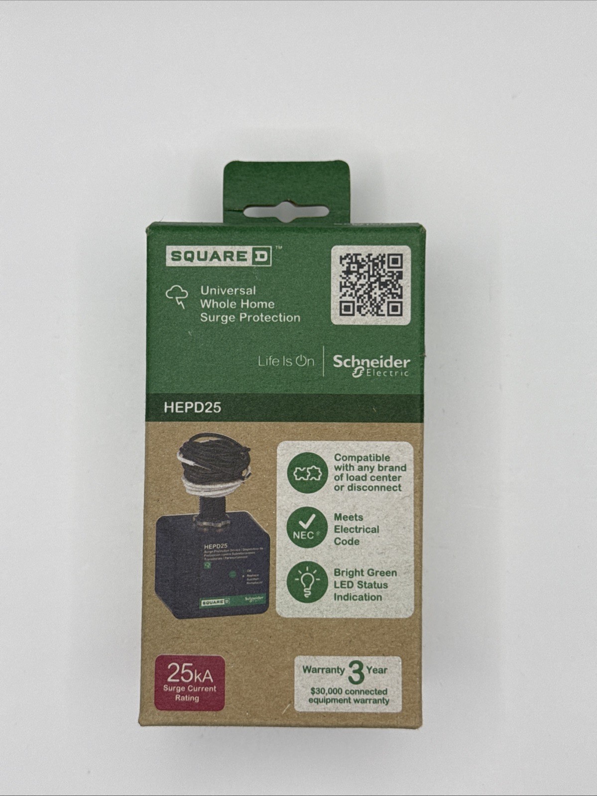Square D HEPD25 25-kA Indoor & Outdoor Surge Protective Device SAME DAY SHIPPING