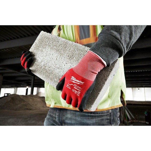 Milwaukee Tool 48-22-8902 Coated Work Gloves, Nitrile Dipped, Nylon/Lycra